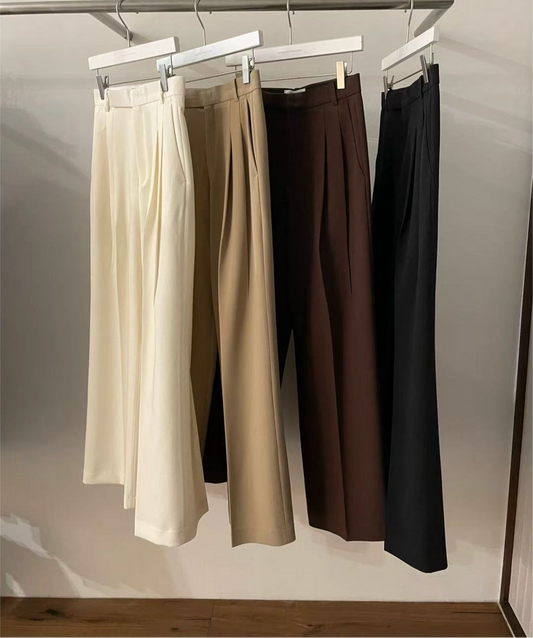 CLASSY WIDE LEG SLACKS [KOREAN DESIGNER BRAND]