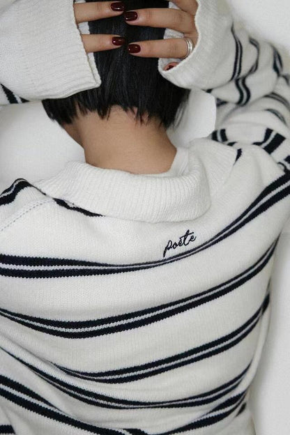 STRIPE POLO KNIT JUMPER