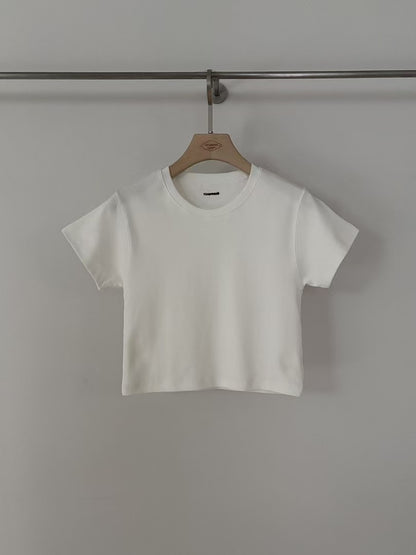 BASIC COTTON CROPPED TEE